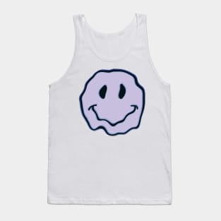 Blue melting smiley face Tank Top